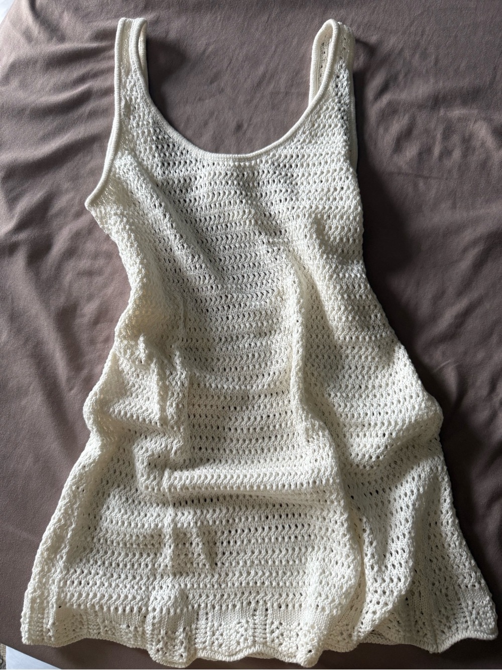 Hollister Crocheted Swim Cover-up in Cream